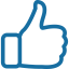 blue thumbs up icon